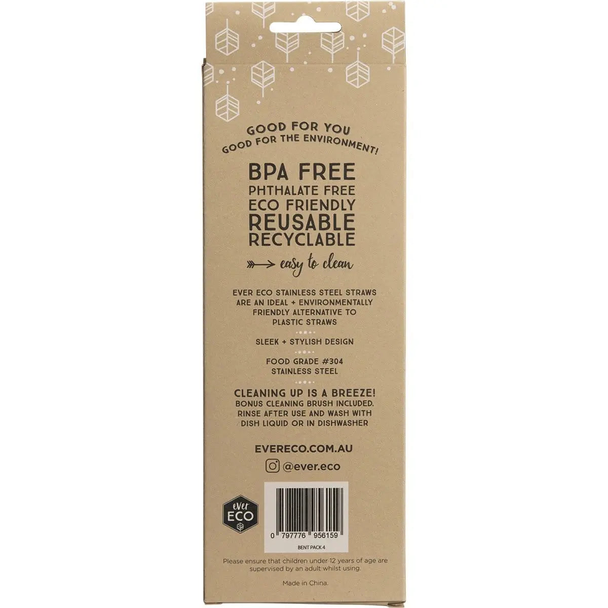 EVER ECO Stainless Steel Straws - Bent 4 EVER ECO