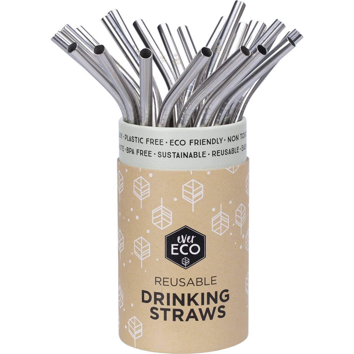 EVER ECO Stainless Steel Straws Bent x25 - Cutprice Online