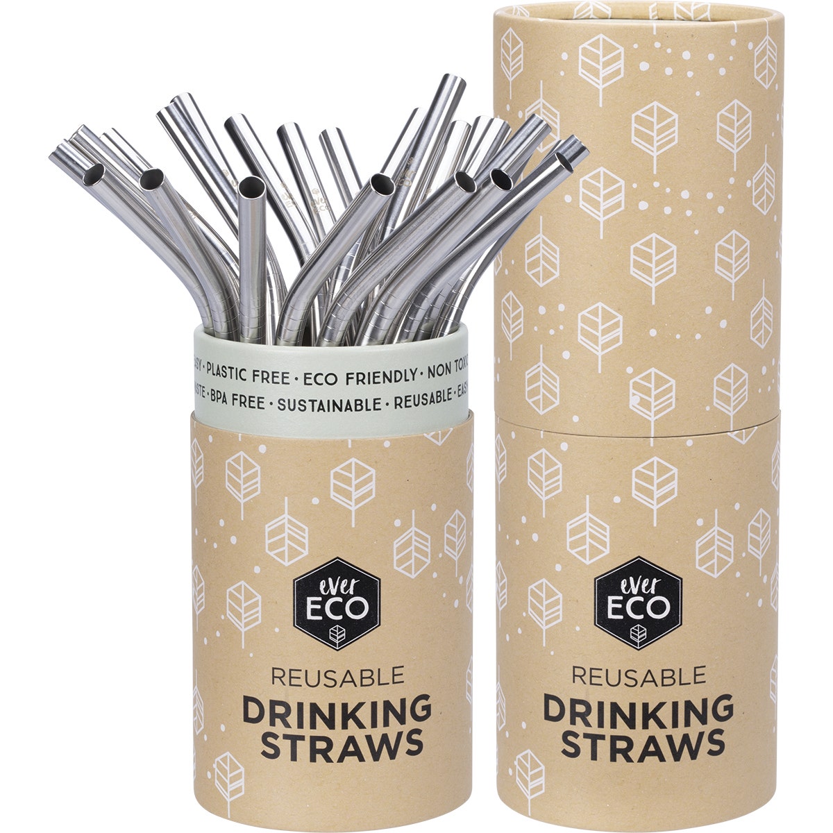 EVER ECO Stainless Steel Straws Bent x25 - Cutprice Online