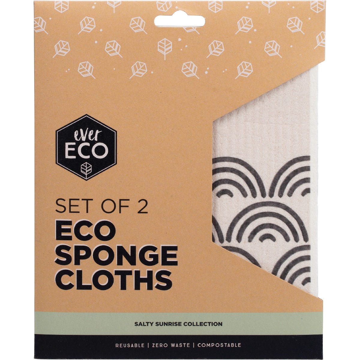 EVER ECO Eco Sponge Cloths Salty Sunrise 2pk - Cutprice Online