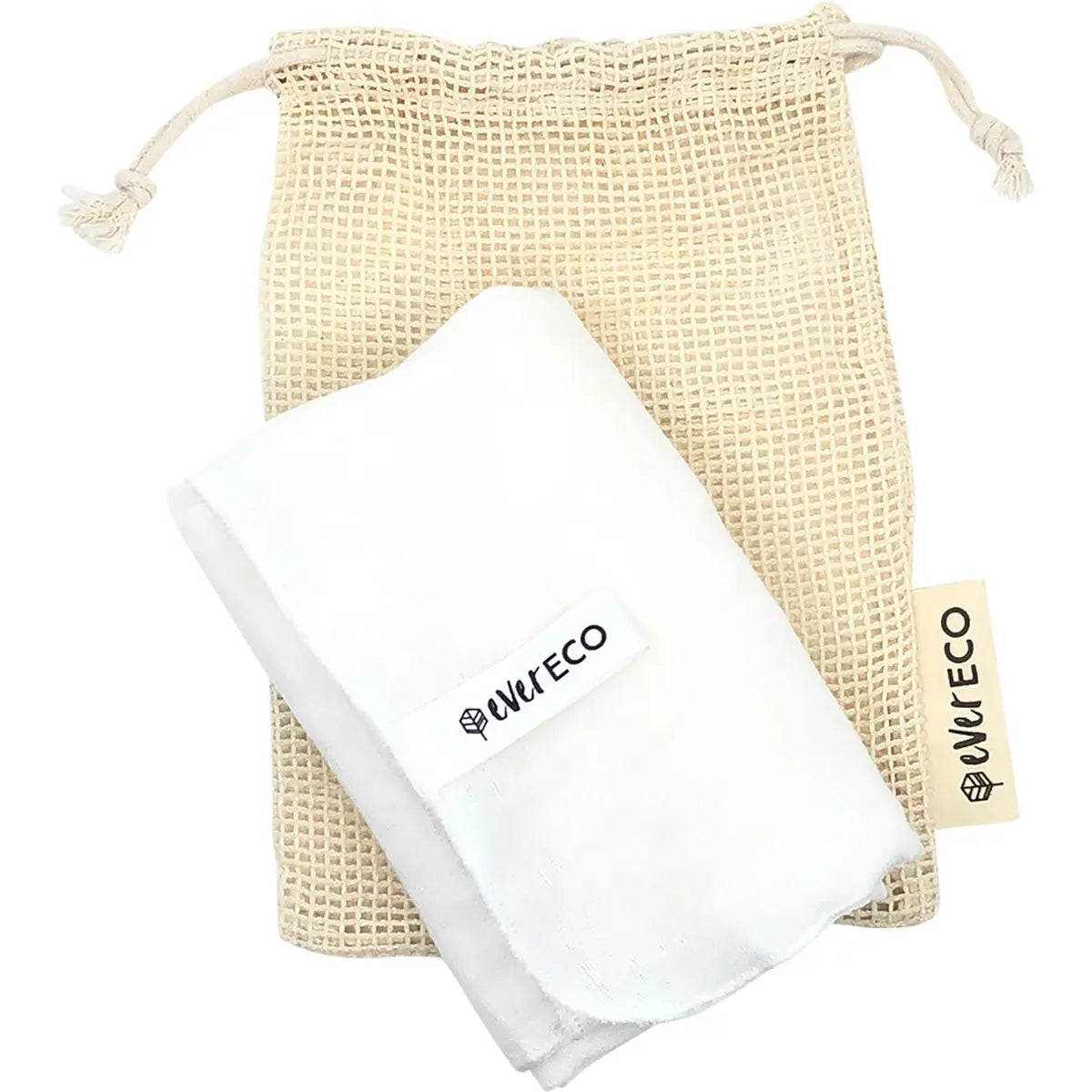 EVER ECO Muslin Facial Cloths With Cotton Wash Bag 2 EVER ECO