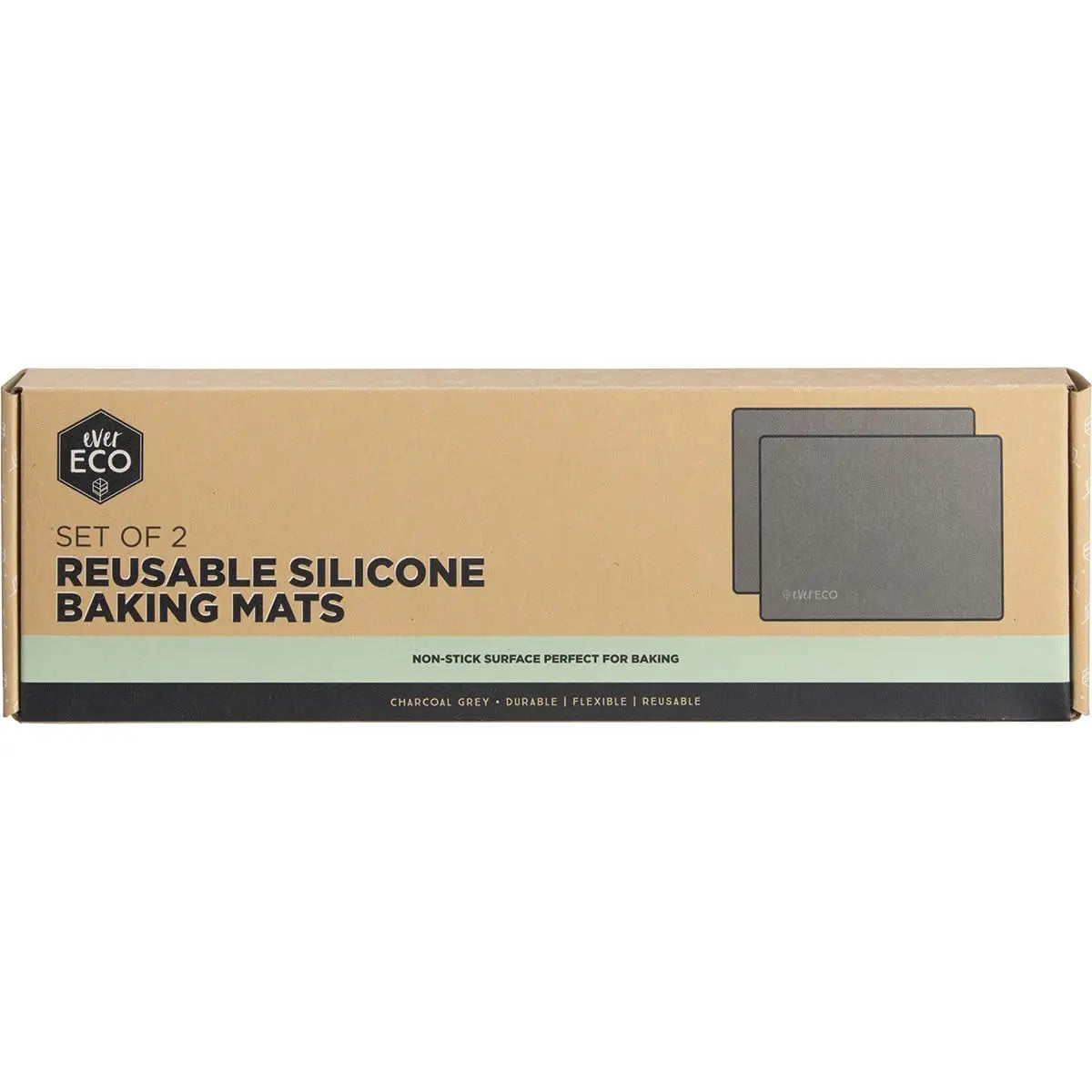 EVER ECO Reusable Silicone Baking Mats Set of 2 (30 x 40cm) 2pk EVER ECO