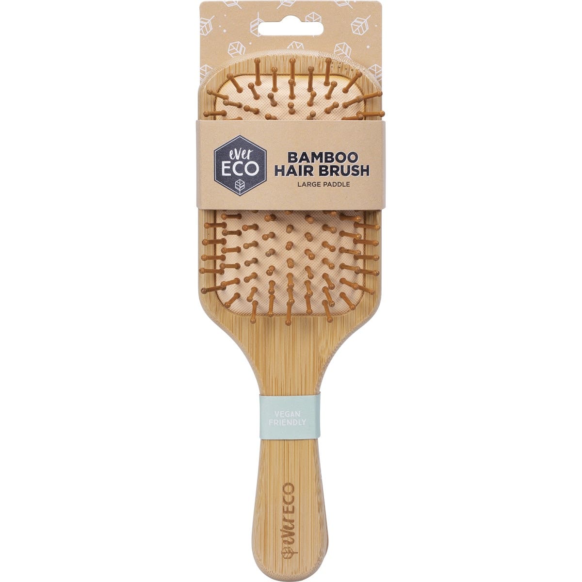 EVER ECO Bamboo Hair Brush Large Paddle - Cutprice Online