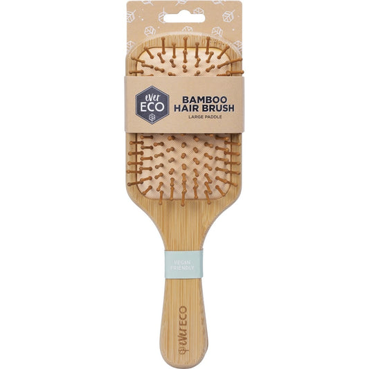 EVER ECO Bamboo Hair Brush Large Paddle - Cutprice Online