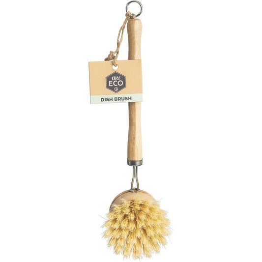 EVER ECO Dish Brush Bamboo Handle, Sisal Bristle 1 EVER ECO