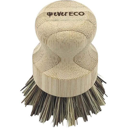 EVER ECO Pot Scrubber Bamboo Handle, Palm Leaf Bristles 1 EVER ECO