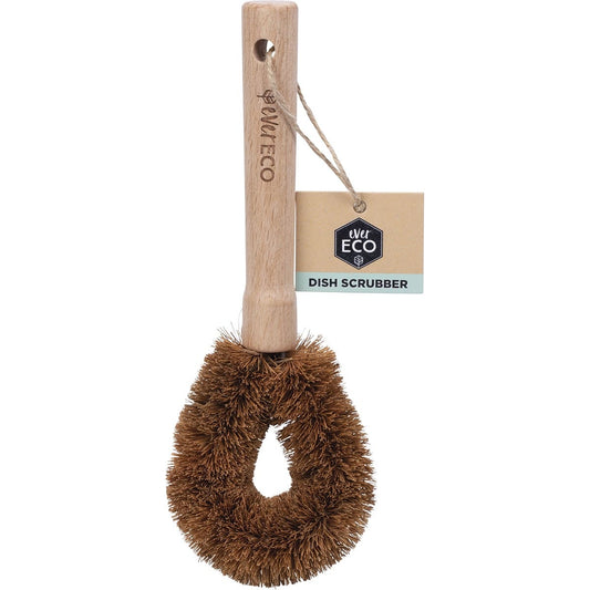 EVER ECO Dish Scrubber Beech Wood Handle, Coconut Bristles - Cutprice Online