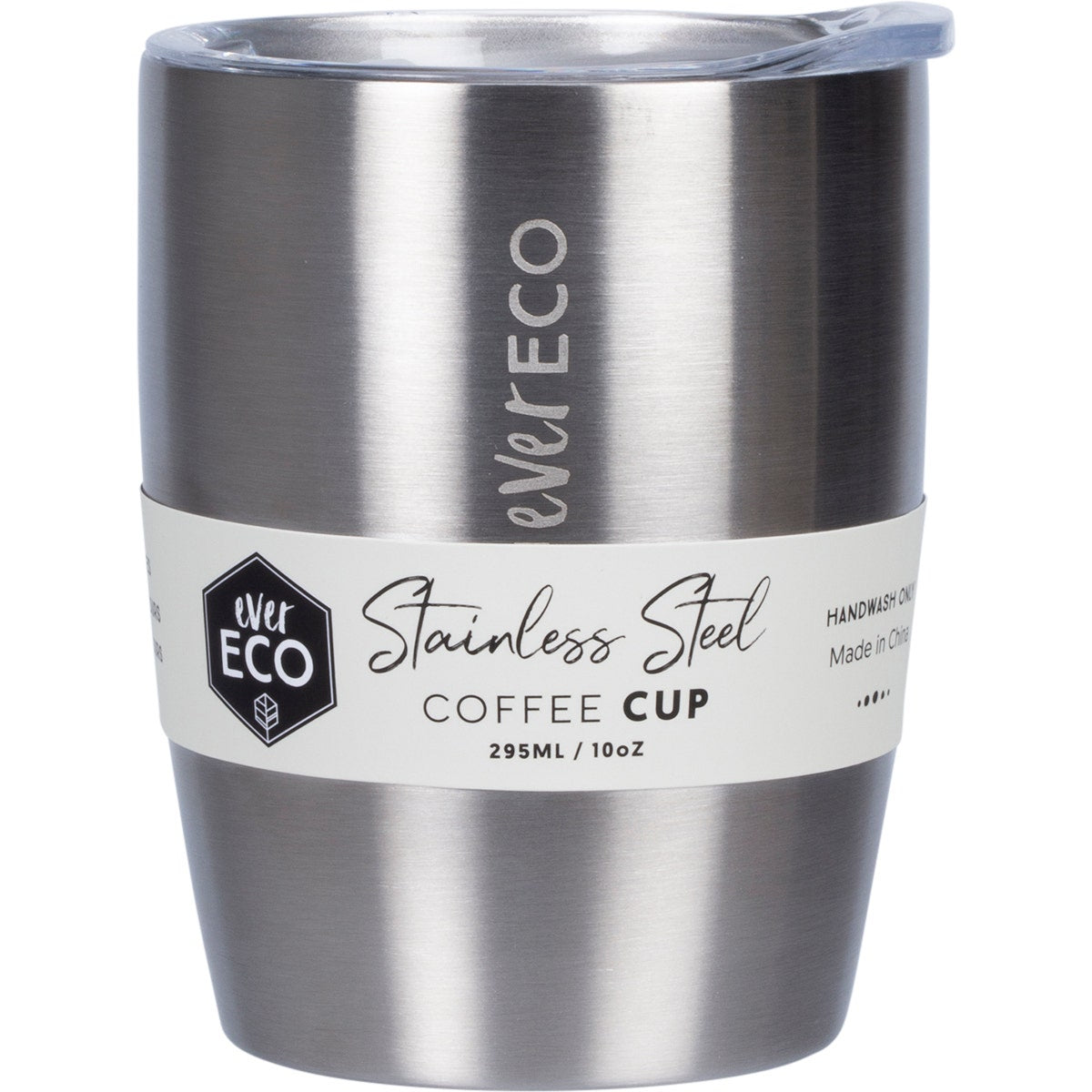 Ever Eco Insulated Coffee Cup Brushed Stainless 295ml - Cutprice Online