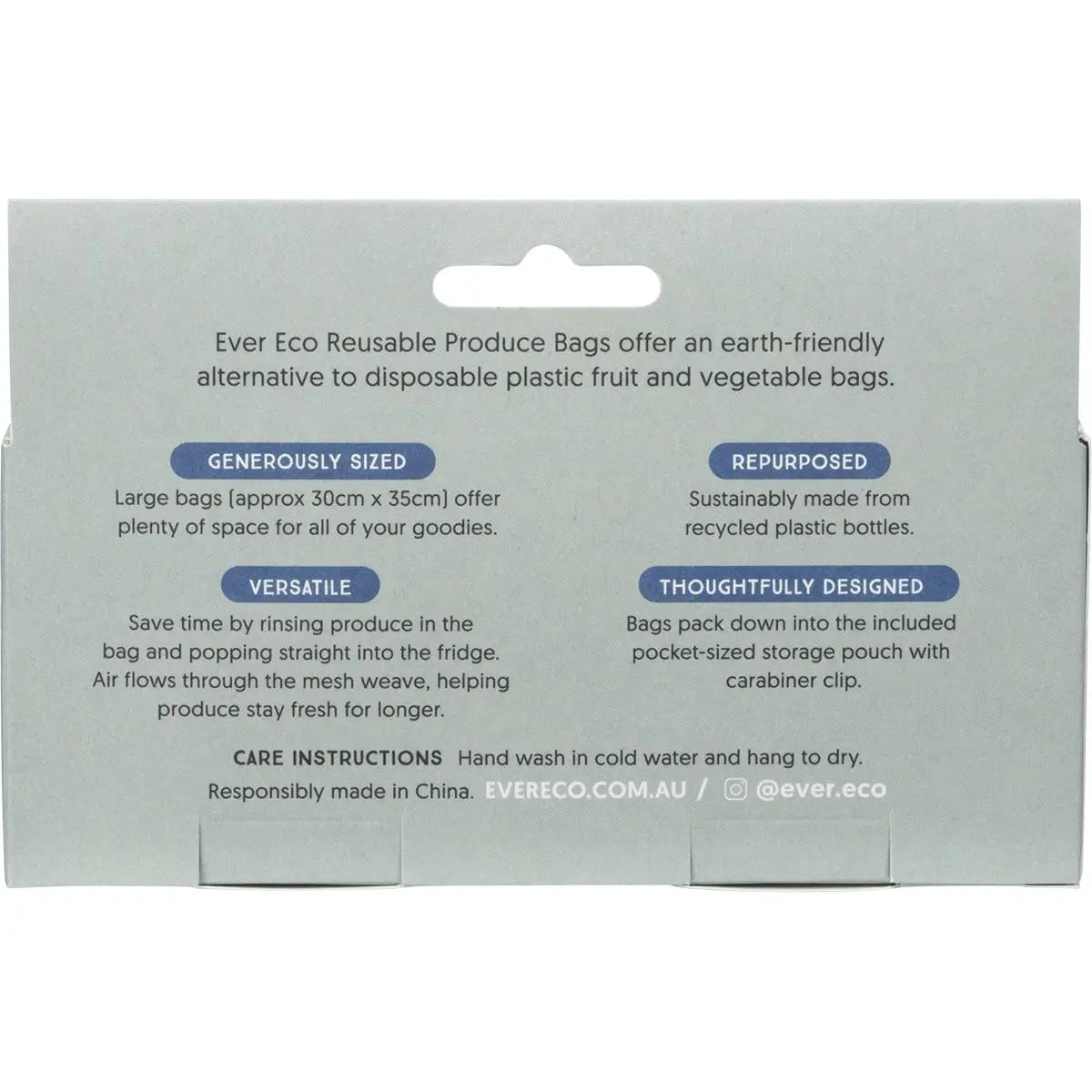 EVER ECO Reusable Produce Bags Recycled Polyester Mesh 4pk EVER ECO