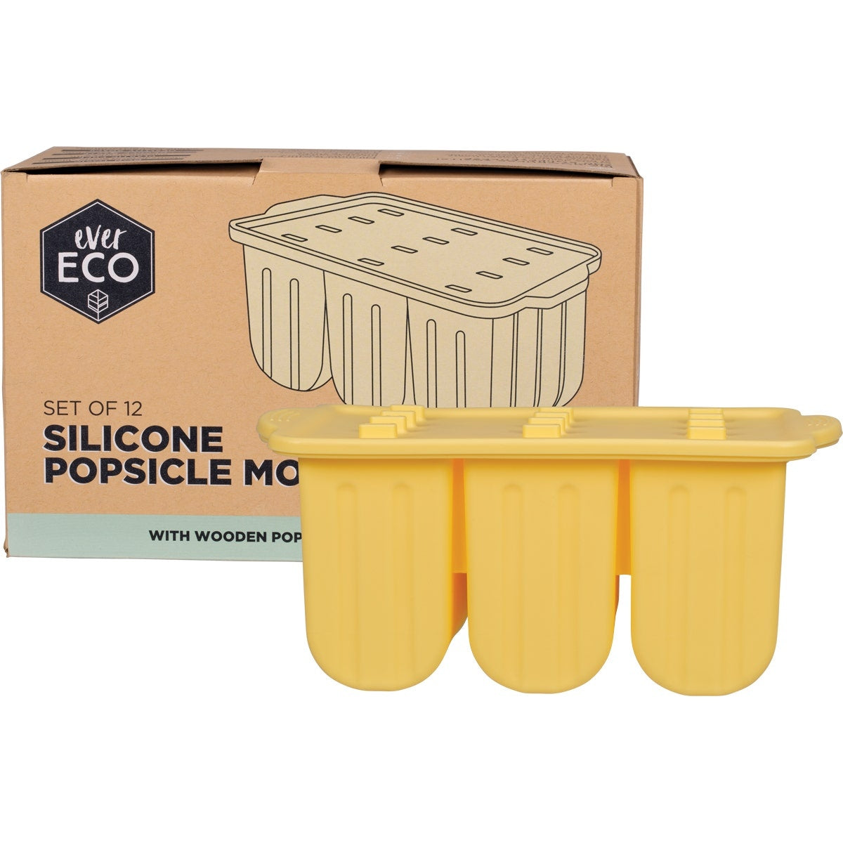 Ever Eco Silicone Popsicle Moulds Tray of 12 - Cutprice Online