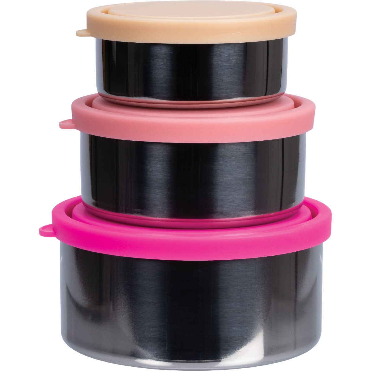 EVER ECO Stainless Steel Round Containers Rise Leak Resistant 3pk - Cutprice Online