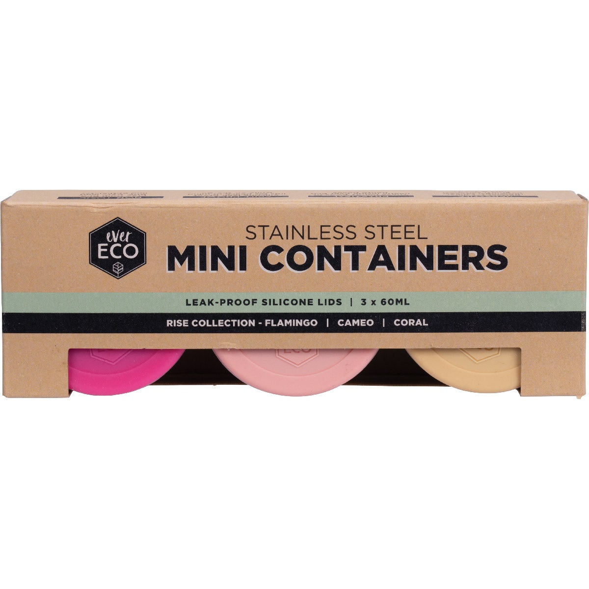 EVER ECO Stainless Steel Mini Containers Rise Leak Proof 3pk - Cutprice Online