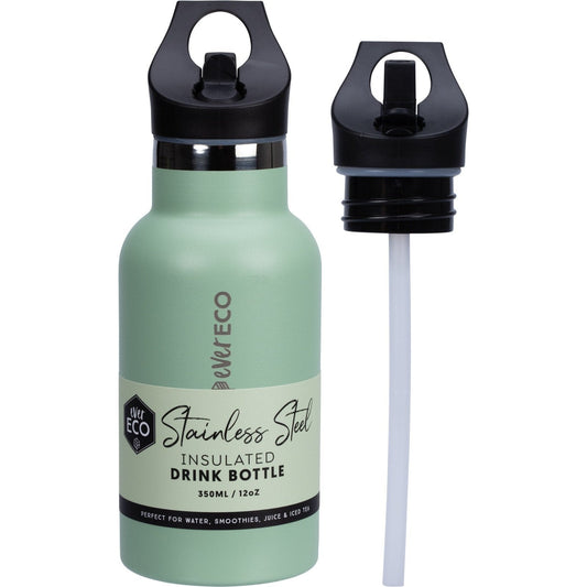 EVER ECO Insulated Stainless Steel Bottle Sage Sip Lid 350ml - Cutprice Online
