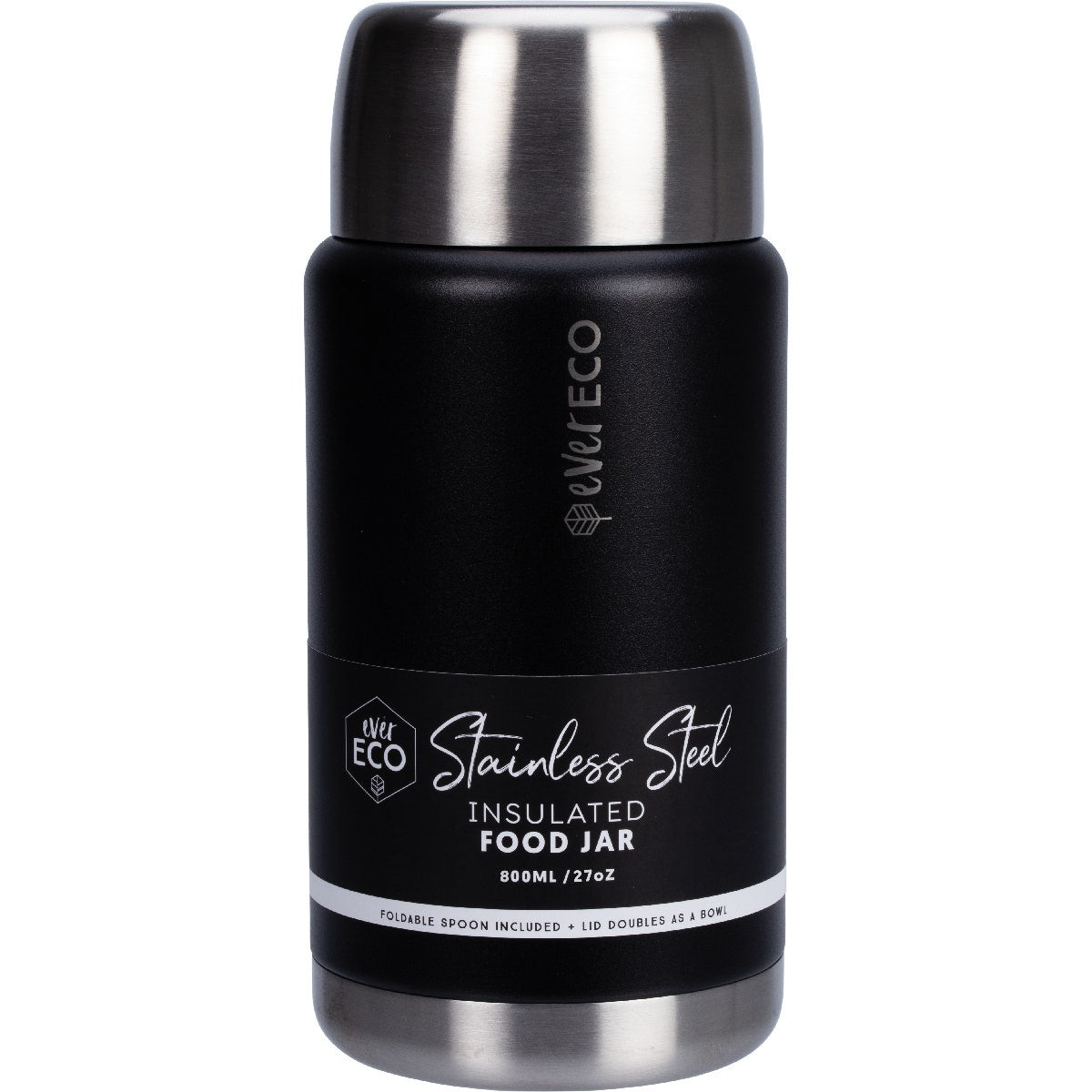 EVER ECO Insulated Stainless Steel Food Jar Onyx 800ml - Cutprice Online
