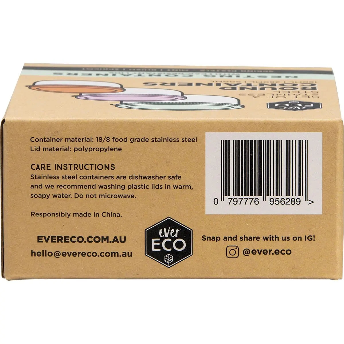EVER ECO Stainless Steel Round Containers Spring Pastels - Leak Resistant 3 EVER ECO