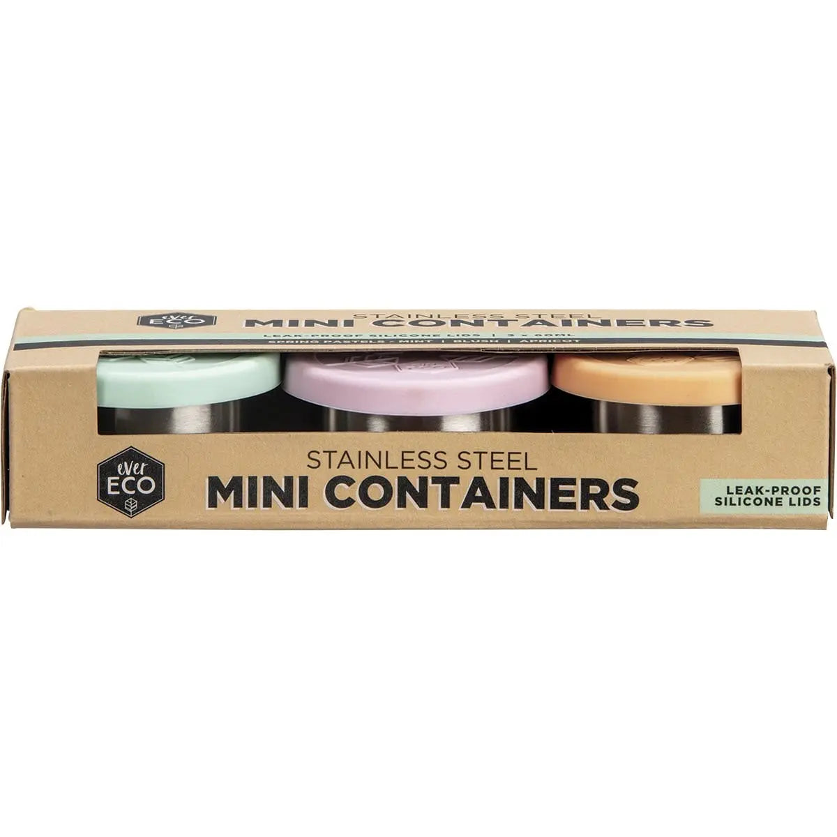 EVER ECO Stainless Steel Mini Containers Spring Pastels - Leak Resistant 3 EVER ECO