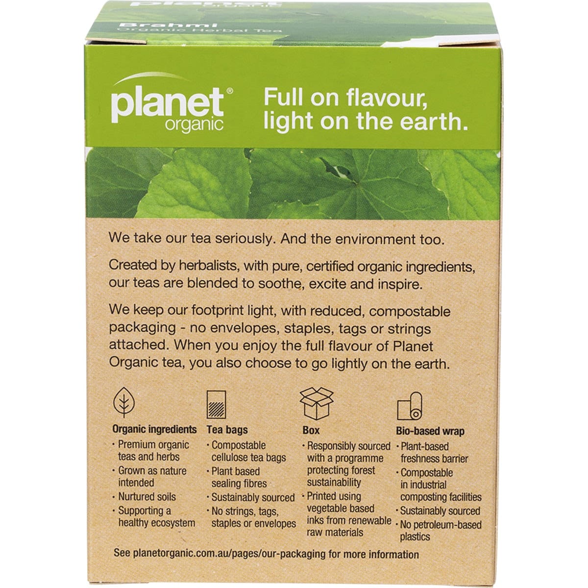 Planet Organic Organic Brahmi Herbal Tea x 25 Tea Bags - Cutprice Online