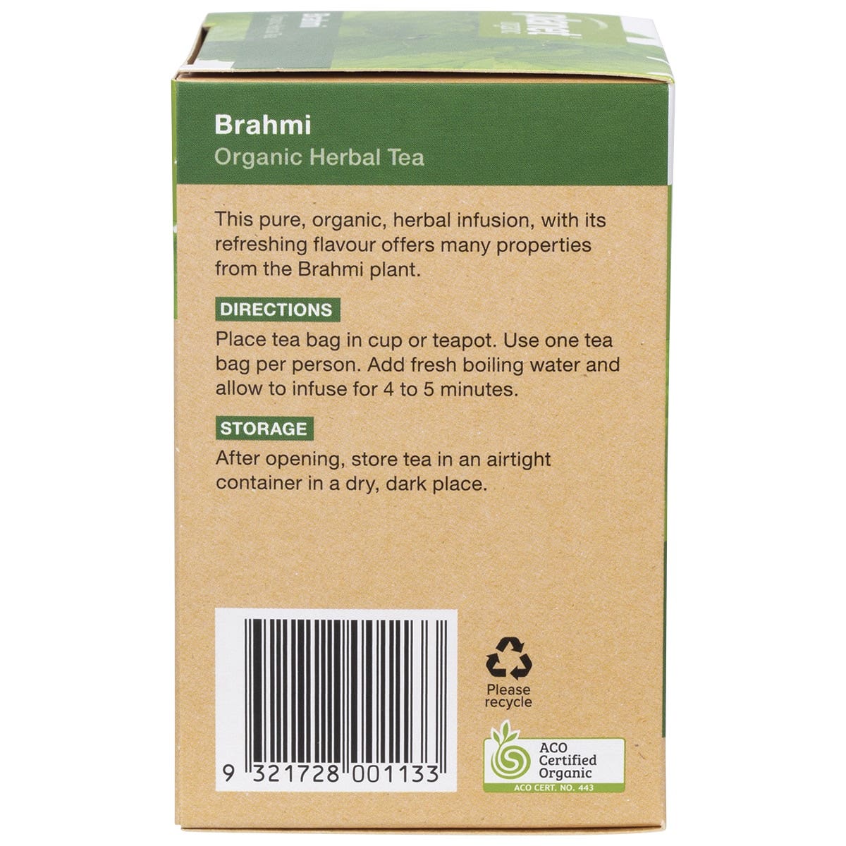 Planet Organic Organic Brahmi Herbal Tea x 25 Tea Bags - Cutprice Online