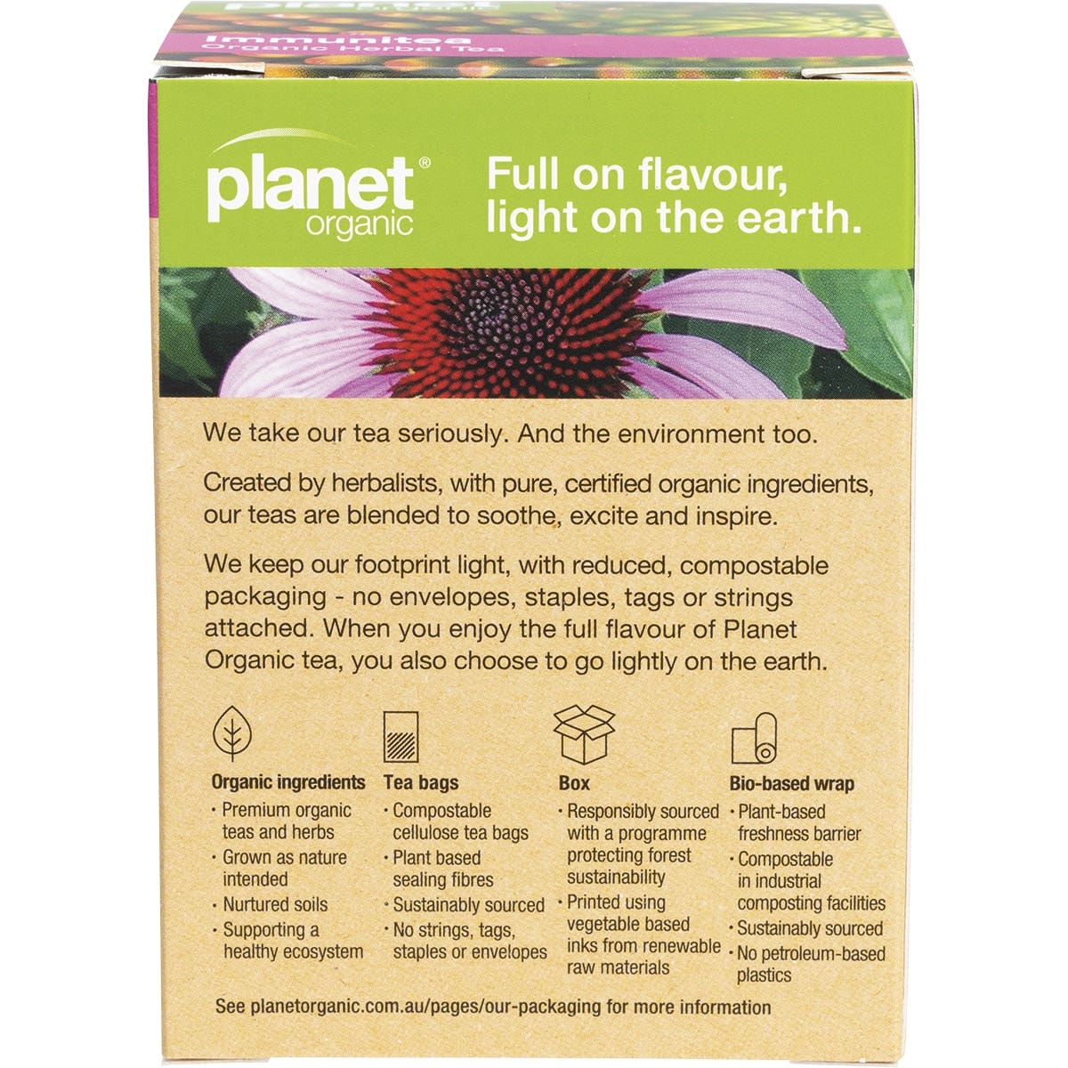 Planet Organic Organic Immunitea Herbal Tea x 25 Tea Bags - Cutprice Online