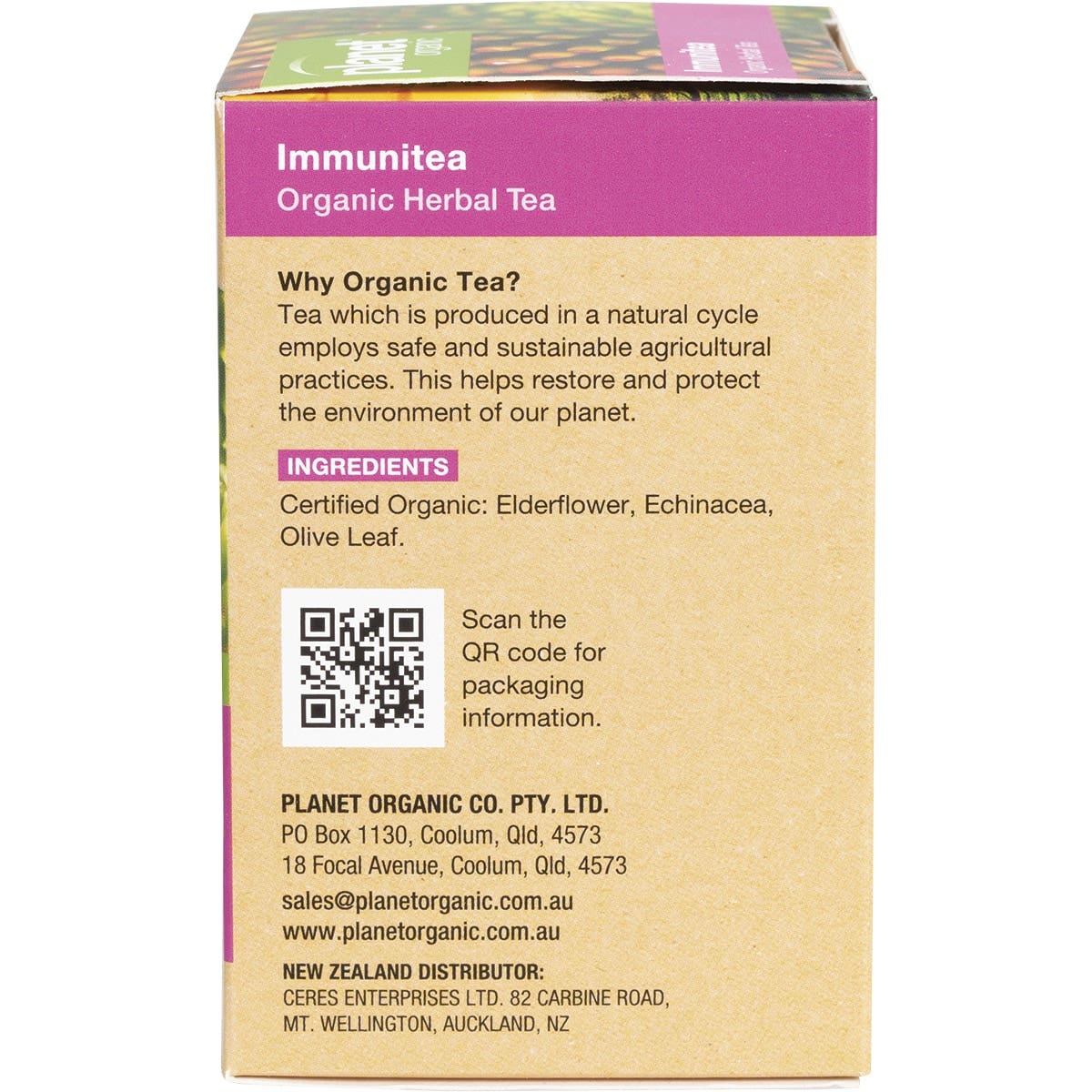 Planet Organic Organic Immunitea Herbal Tea x 25 Tea Bags - Cutprice Online