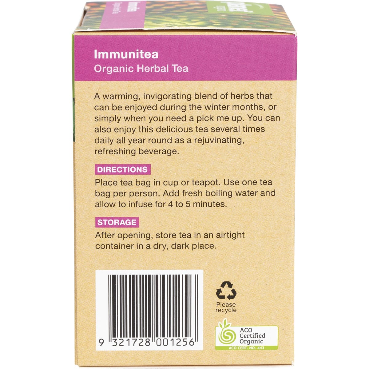 Planet Organic Organic Immunitea Herbal Tea x 25 Tea Bags - Cutprice Online