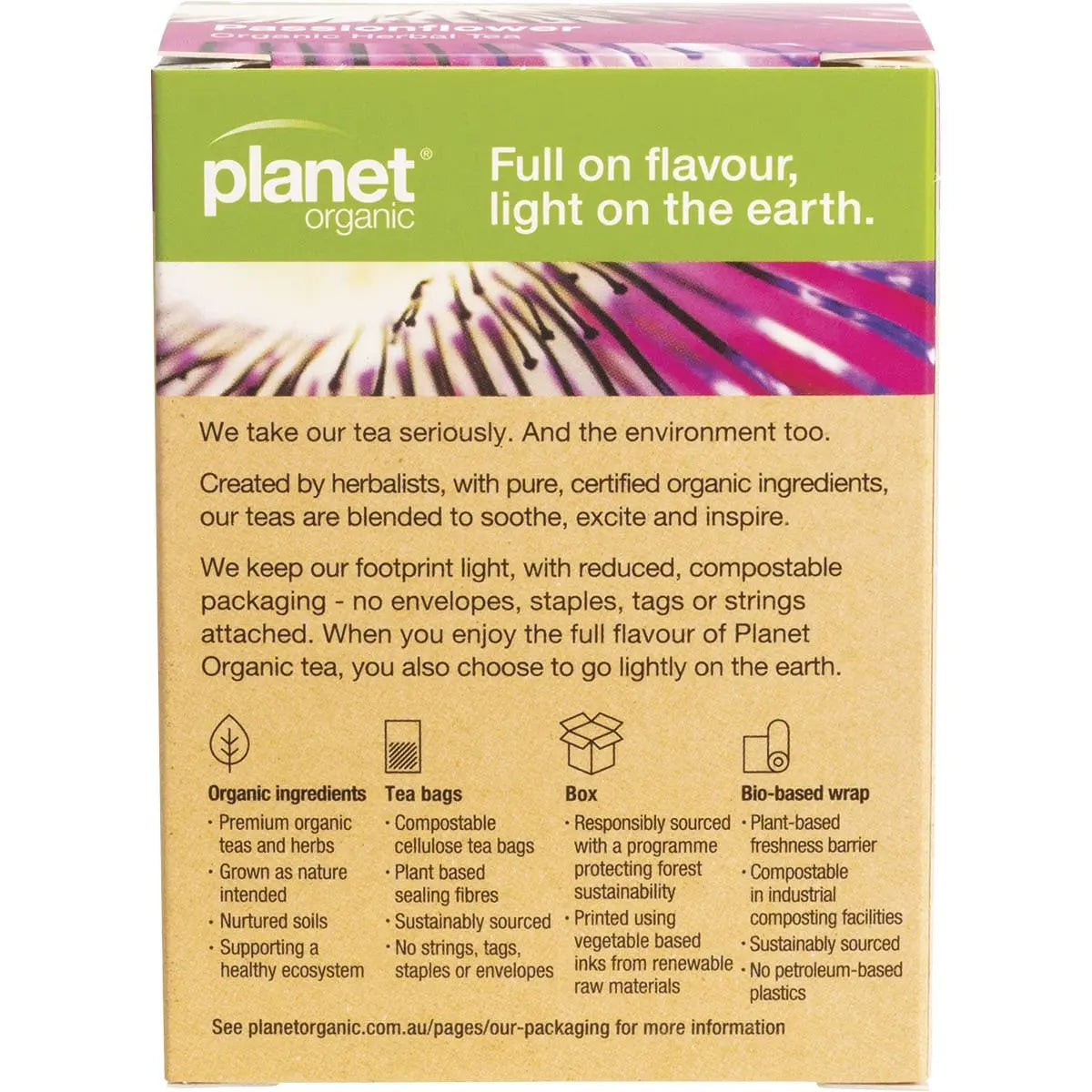 PLANET ORGANIC Herbal Tea Bags Passionflower 25 PLANET ORGANIC