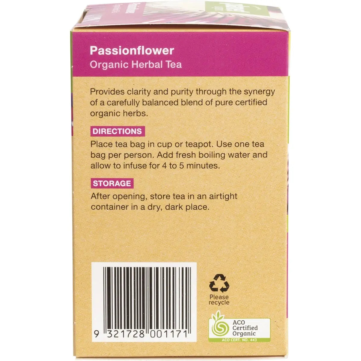 PLANET ORGANIC Herbal Tea Bags Passionflower 25 PLANET ORGANIC