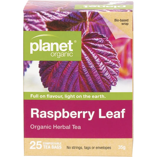 PLANET ORGANIC Herbal Tea Bags Raspberry Leaf 25 PLANET ORGANIC