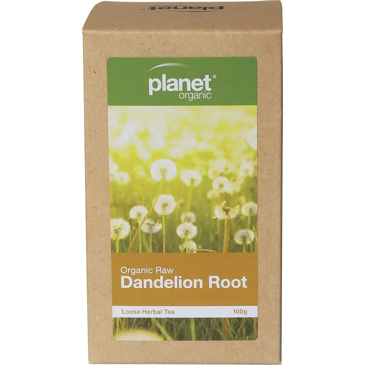 PLANET ORGANIC Herbal Loose Leaf Tea Organic Raw Dandelion Root - 100g PLANET ORGANIC