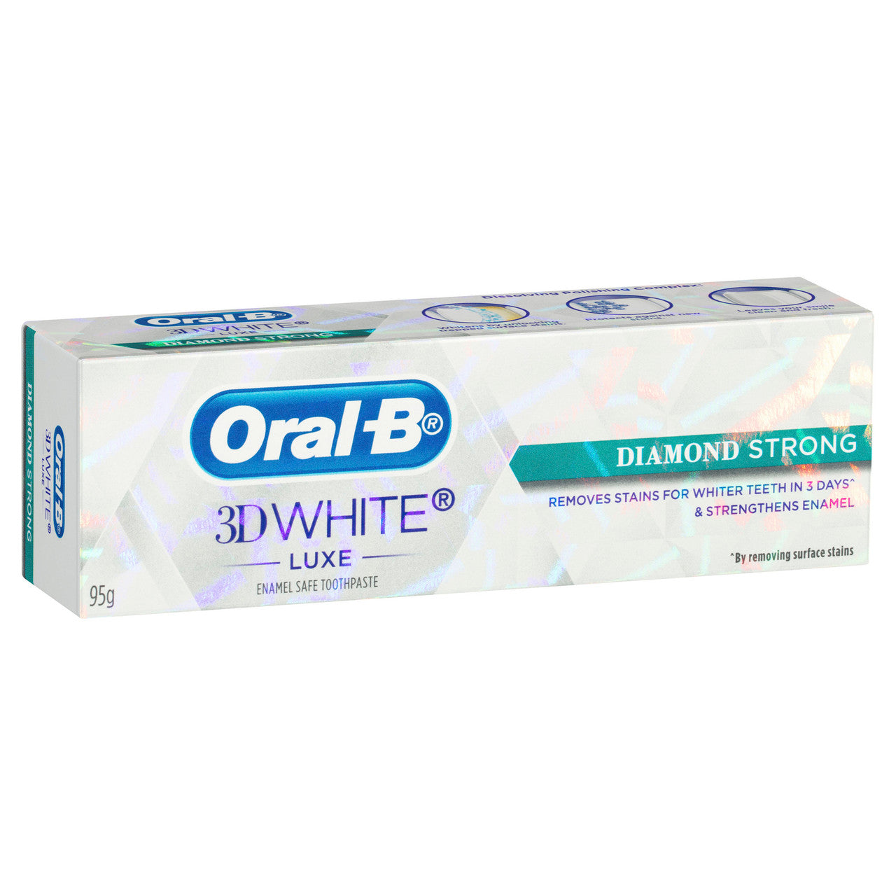 Oral B Teeth Whitening Toothpaste 3D White Luxe Diamond Strong 95g - Cutprice Online