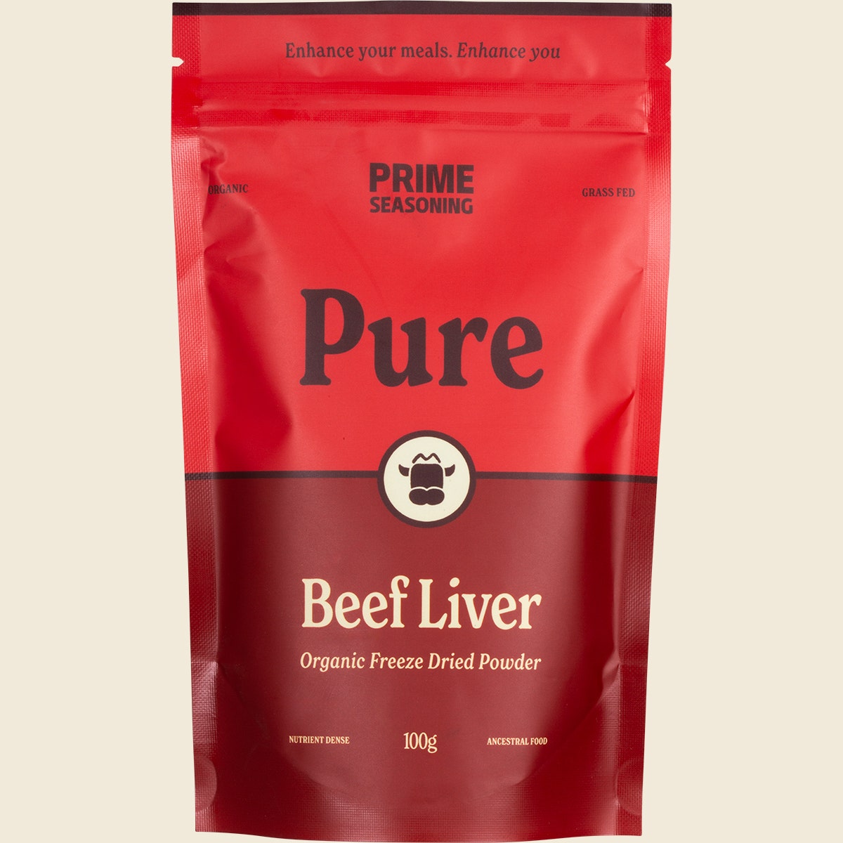 Prime Seasoning Organic Pure Freeze Dried Beef Liver Powder 100g