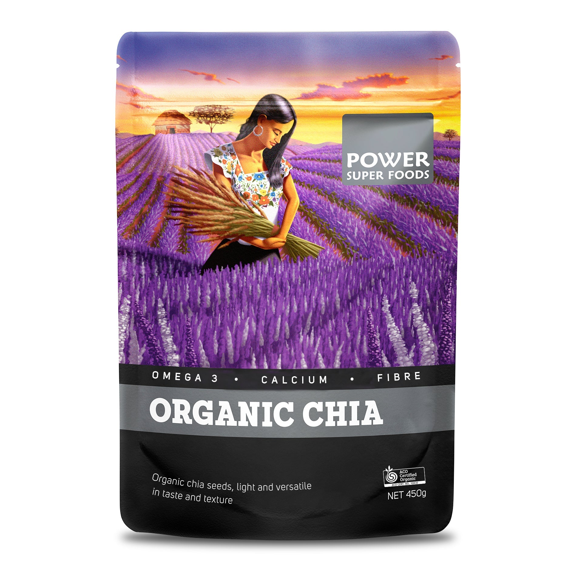 Power Super Foods Chia Seeds Raw Organic 450g - Cutprice Online