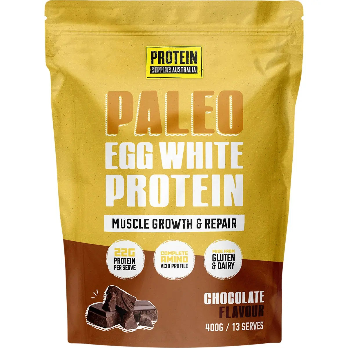 PROTEIN SUPPLIES AUSTRALIA PaleoPro (Egg White Protein) Chocolate 400g PROTEIN SUPPLIES AUSTRALIA