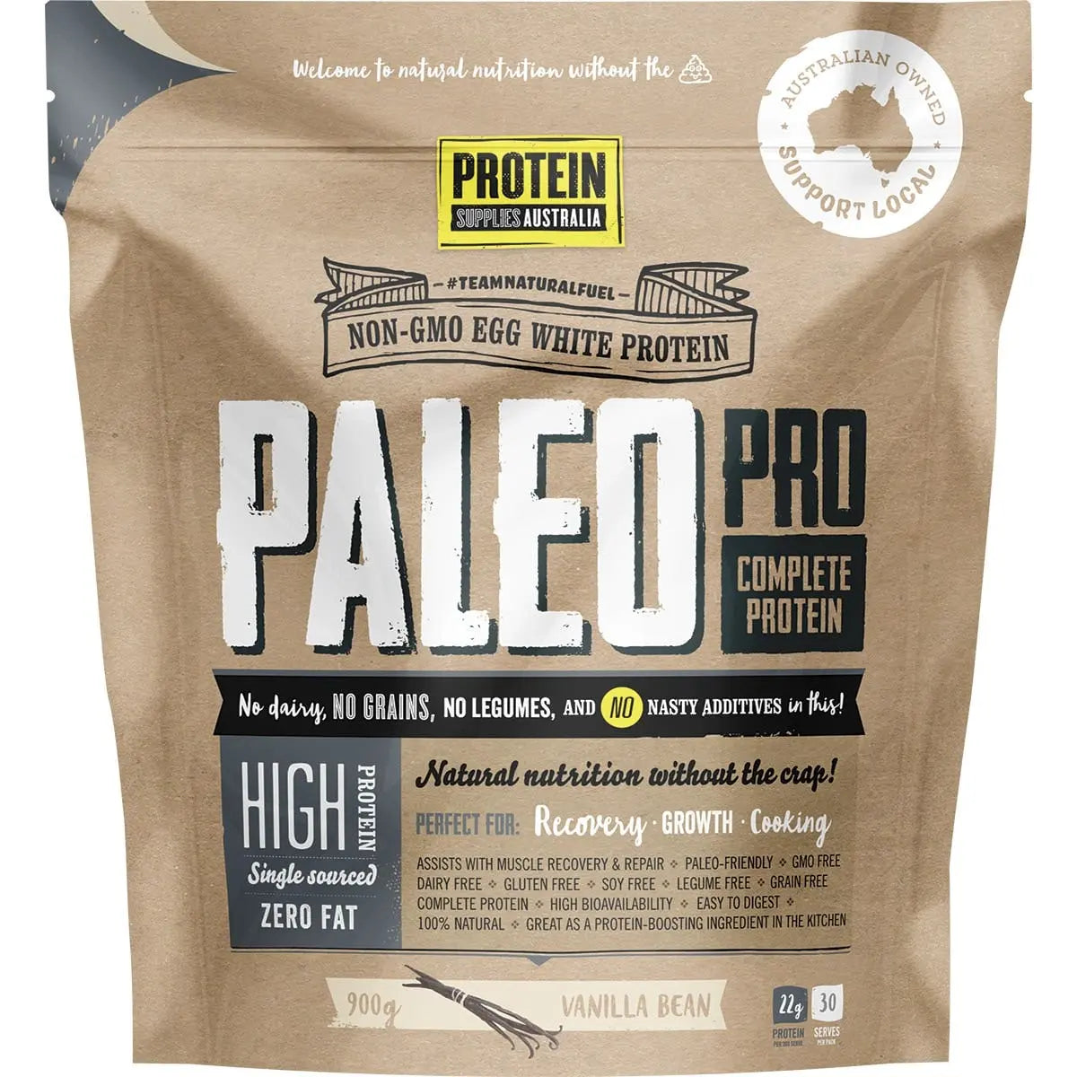 PROTEIN SUPPLIES AUSTRALIA PaleoPro (Egg White Protein) Vanilla Bean 900g PROTEIN SUPPLIES AUSTRALIA