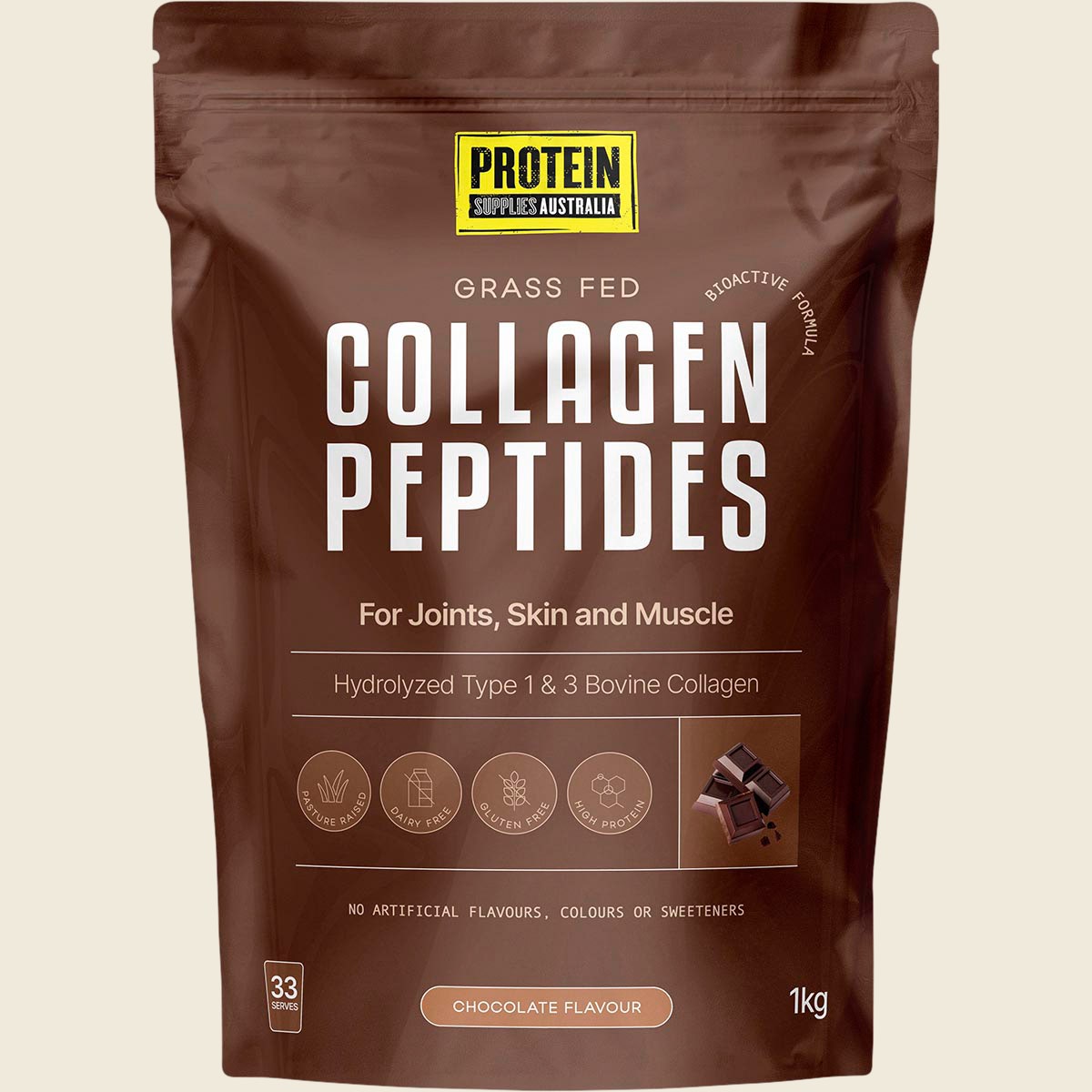 Protein Supplies Australia Collagen Peptides Chocolate 1kg - Cutprice Online