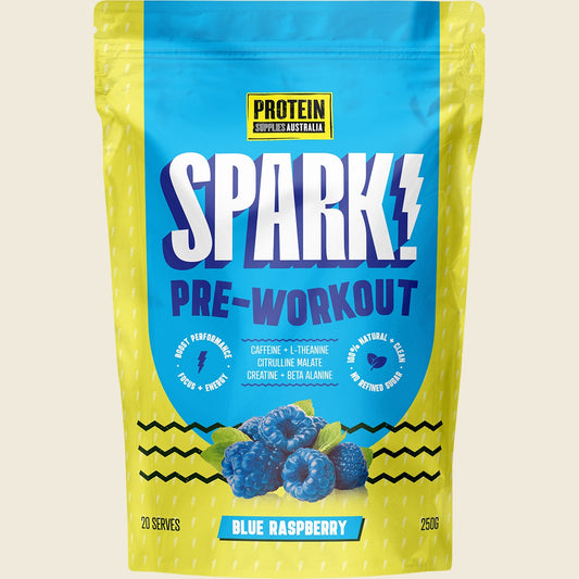 Protein Supplies Australia Spark Pre Workout Blue Raspberry 250g