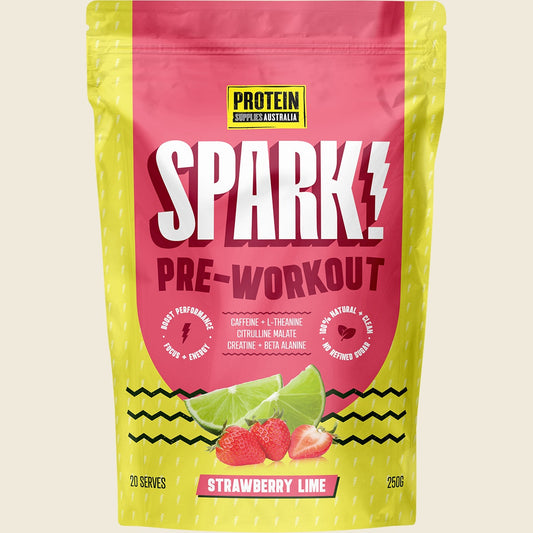 Protein Supplies Australia Spark Pre Workout Strawberry Lime 250g