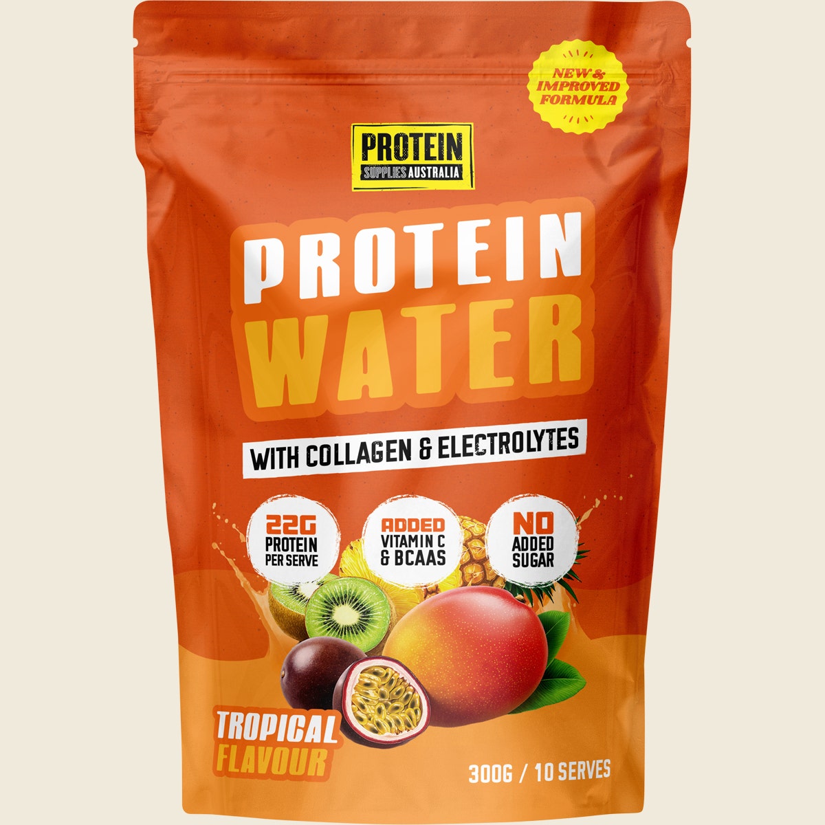 Protein Supplies Australia Protein Water with Collagen & Electrolytes Tropical 300g
