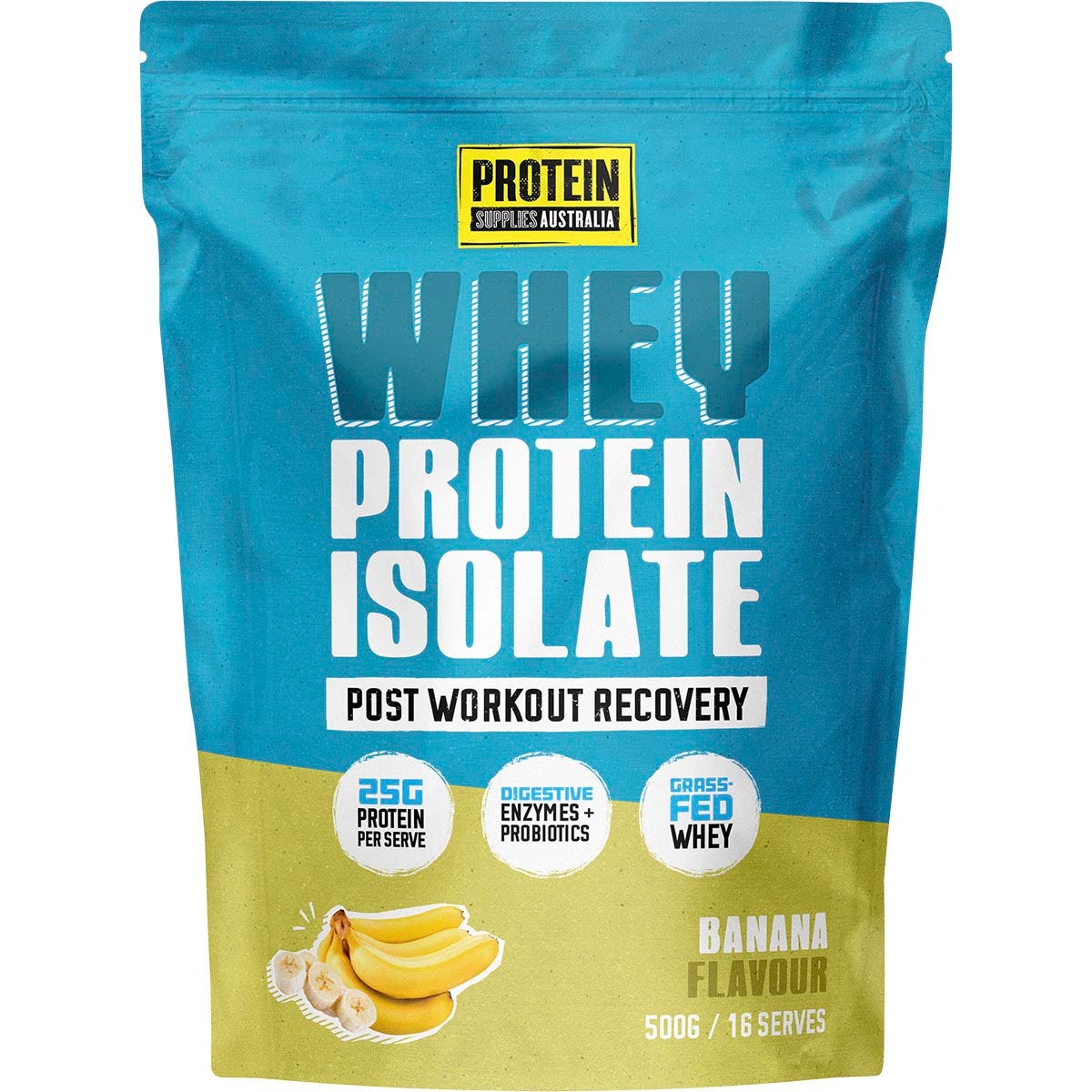 Protein Supplies Australia Wpi Whey Protein Isolate Banana 500g