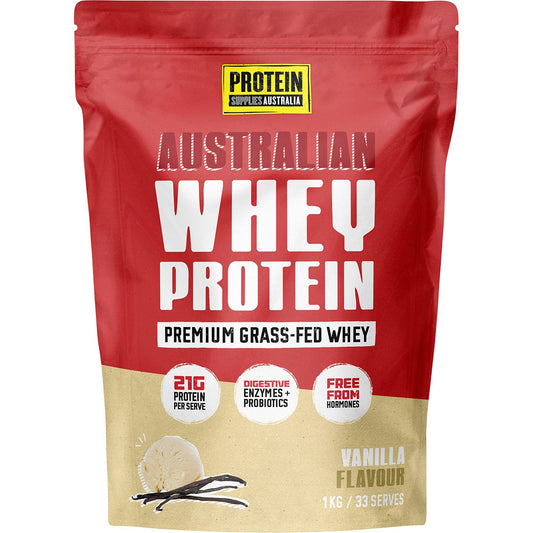 Protein Supplies Australia Australian Whey Protein Vanilla 1kg - Cutprice Online