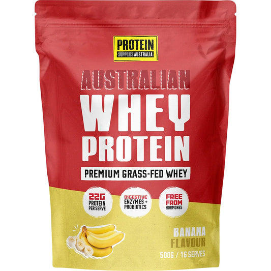 Protein Supplies Australia Australian Whey Protein Banana 500g - Cutprice Online