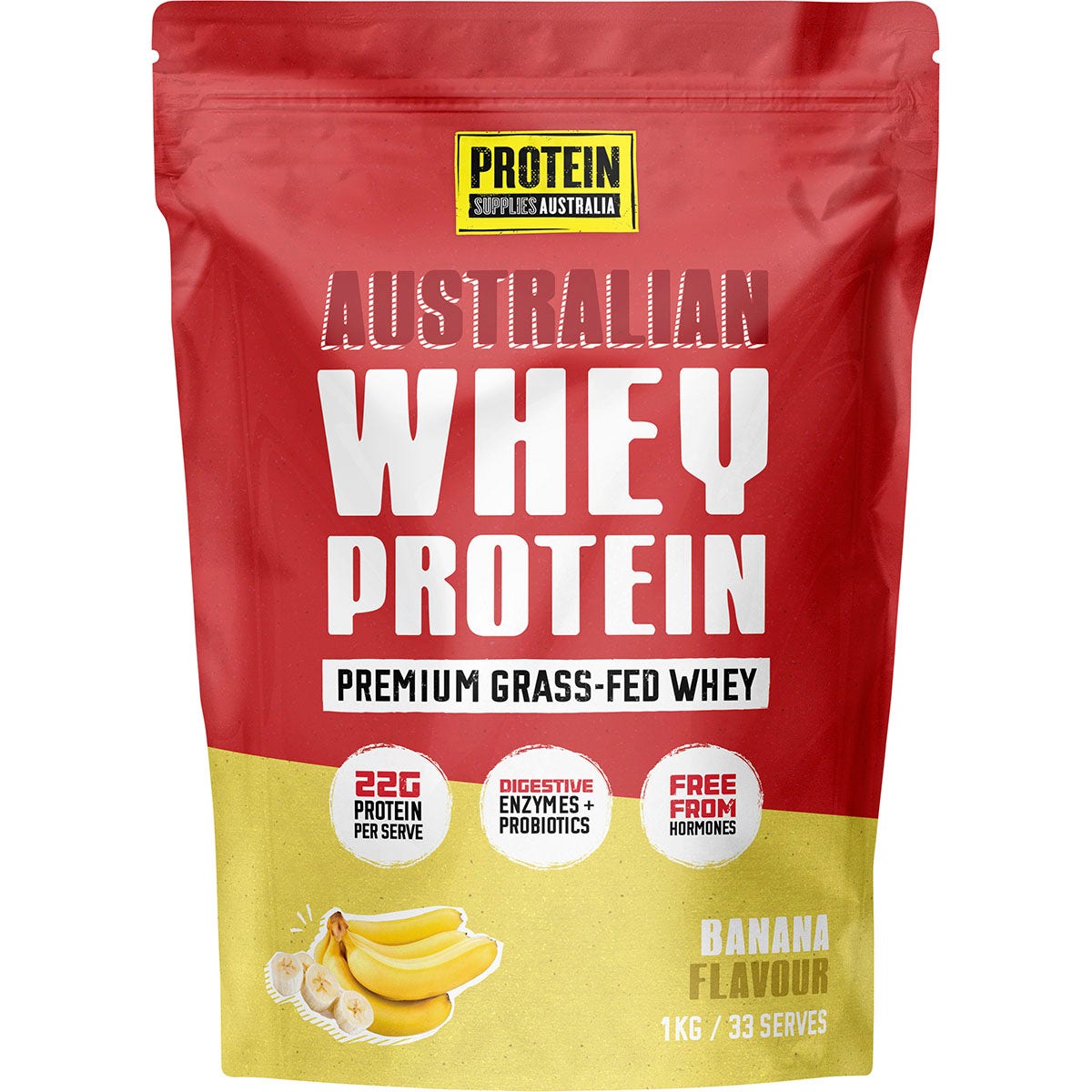 Protein Supplies Australia Australian Whey Protein Banana 1kg - Cutprice Online
