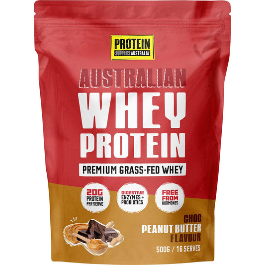 Protein Supplies Australia Australian Whey Protein Choc Peanut Butter 1kg - Cutprice Online