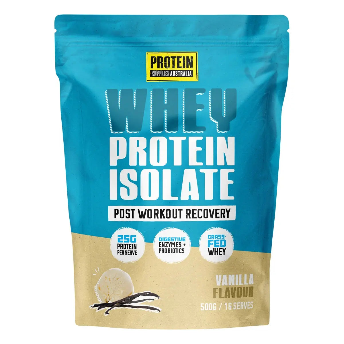 PROTEIN SUPPLIES AUSTRALIA WPI (Whey Protein Isolate) Vanilla  500g PROTEIN SUPPLIES AUSTRALIA