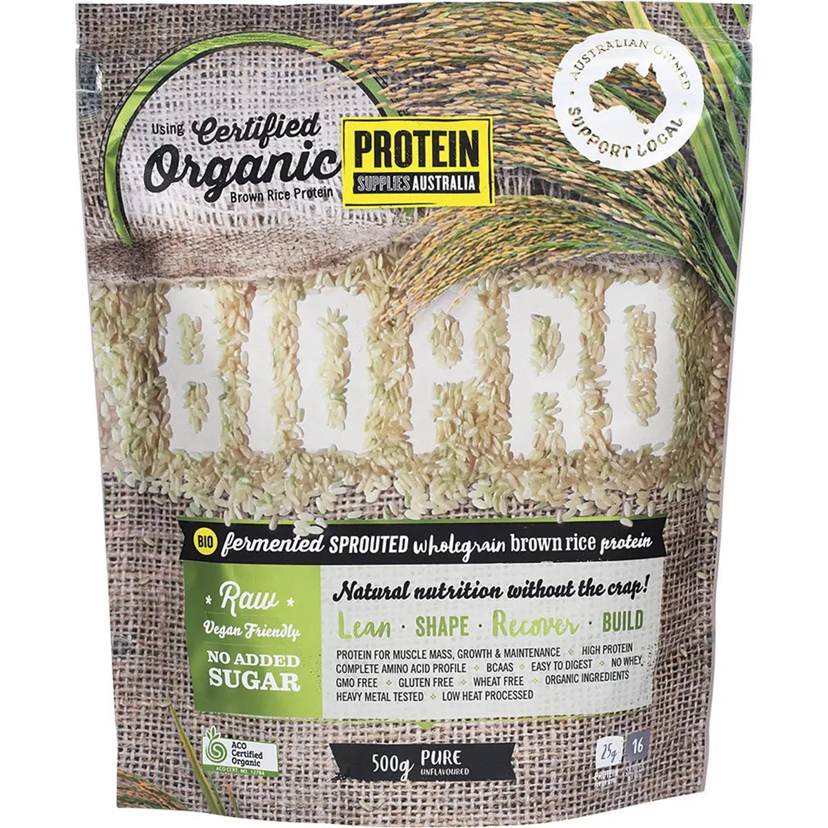 PROTEIN SUPPLIES AUSTRALIA BioPro (Sprouted Brown Rice) Pure 500g PROTEIN SUPPLIES AUSTRALIA