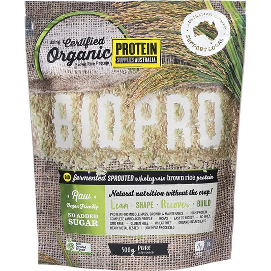 PROTEIN SUPPLIES AUSTRALIA BioPro (Sprouted Brown Rice) Pure 500g PROTEIN SUPPLIES AUSTRALIA