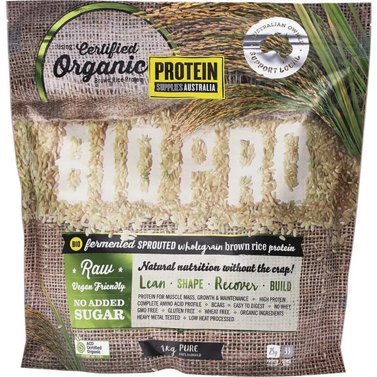 PROTEIN SUPPLIES AUSTRALIA BioPro (Sprouted Brown Rice) Pure 1kg PROTEIN SUPPLIES AUSTRALIA