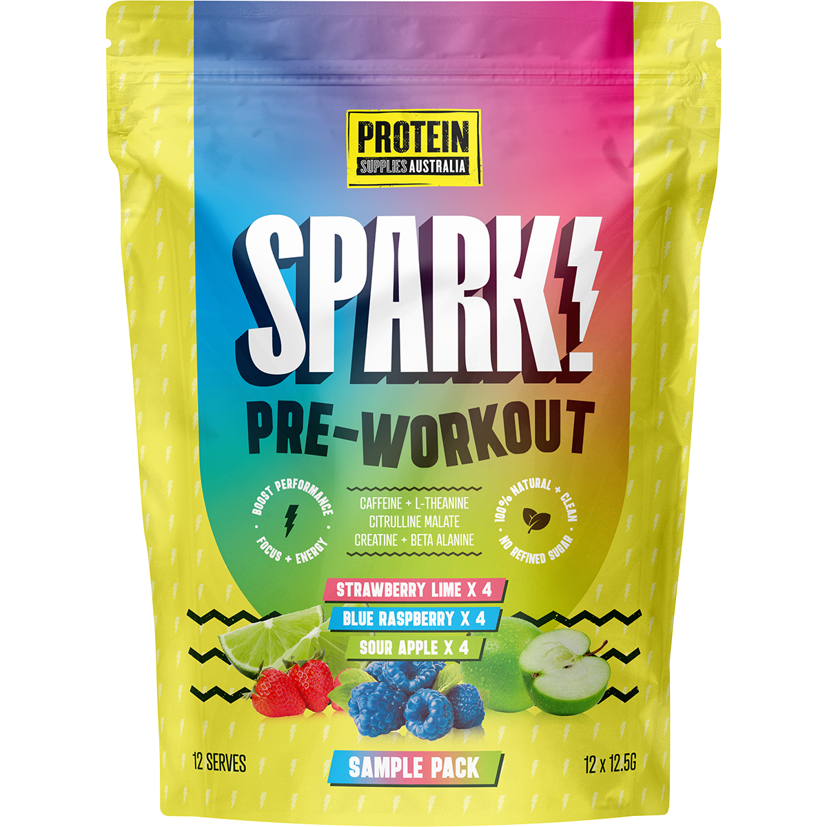 Protein Supplies Australia Spark Pre-Workout Sample Pack 12 Pack