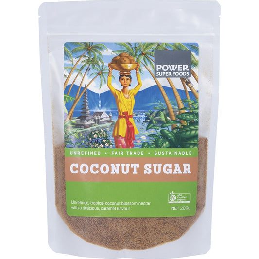 Power Super Foods Coconut Sugar Organic 200g - Cutprice Online