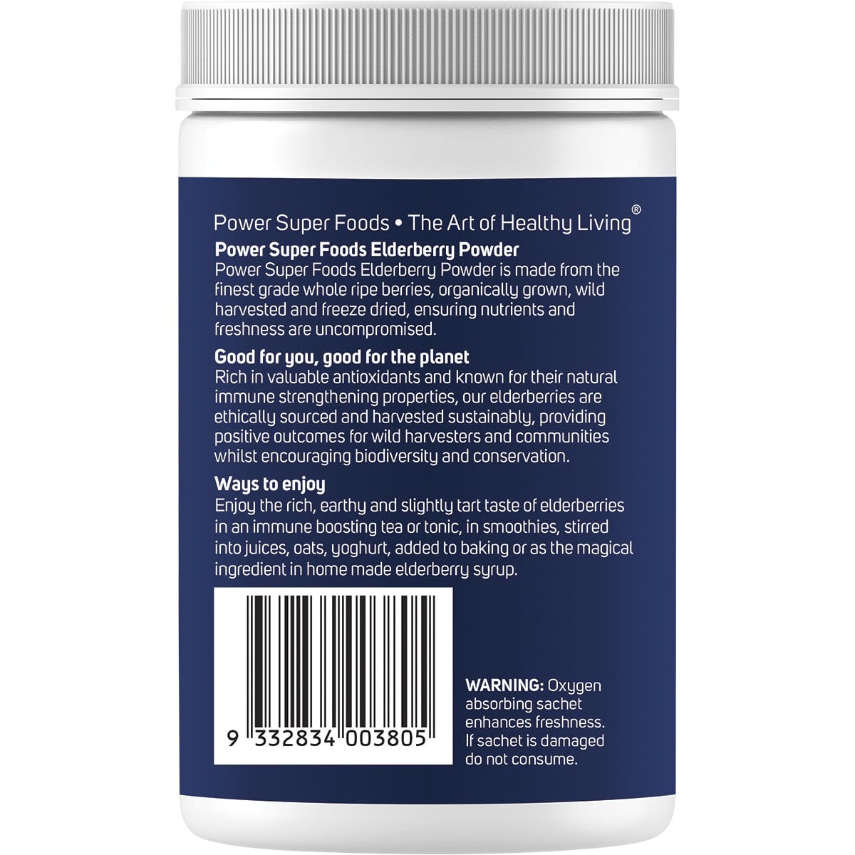 Power Super Foods Elderberry Powder Certified Organic 120g - Cutprice Online